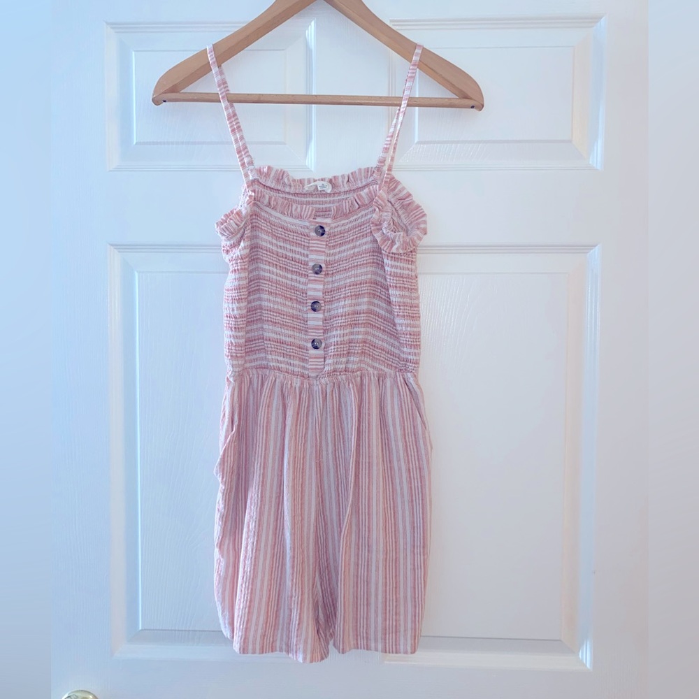 Promesa striped pink and white romper